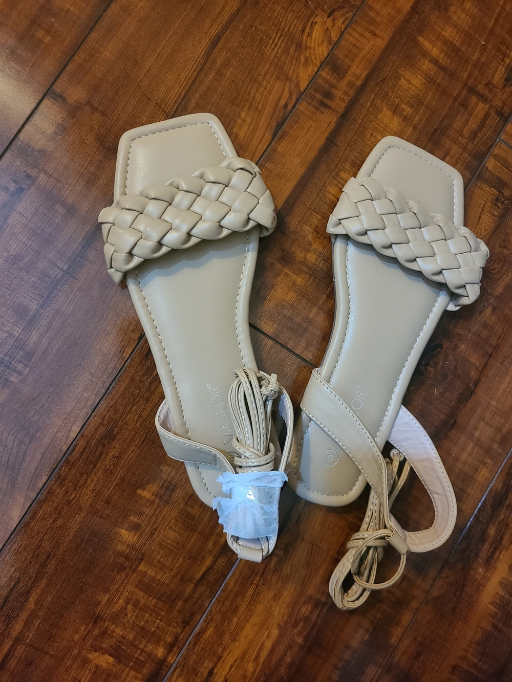 Samilor Women's Braided Strap Sandals in Beige